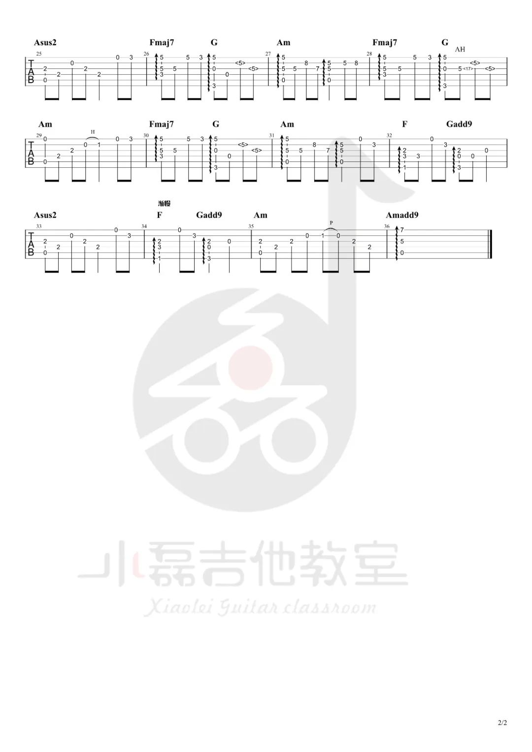 穿越时空的思念指弹谱吉他谱_2