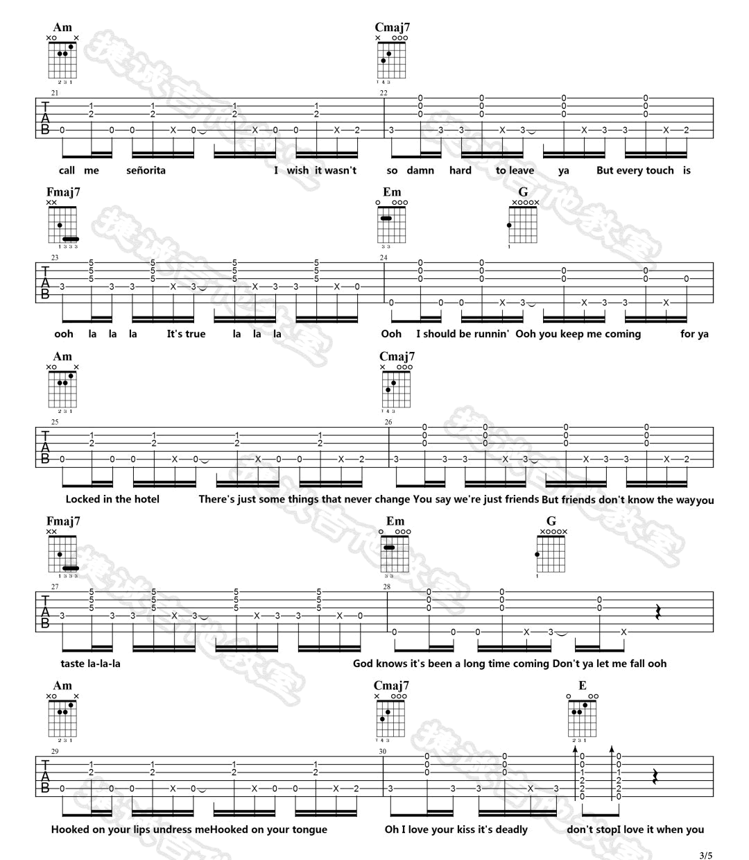 Senorita吉他谱_3