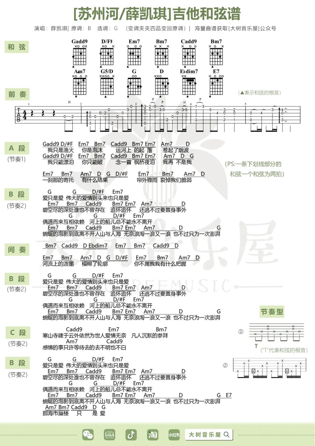 苏州河吉他谱_4