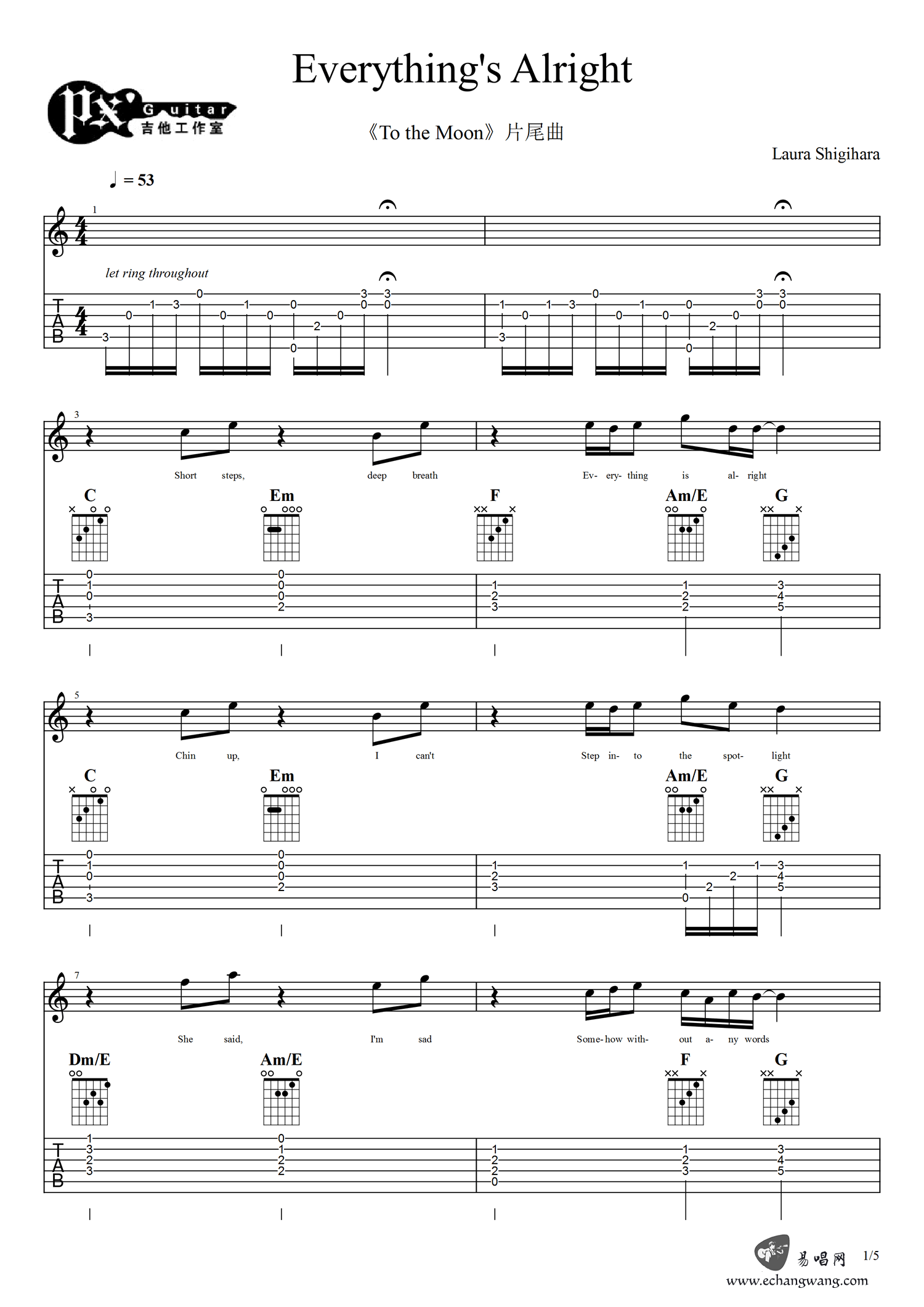 Everything's Alright吉他谱_1