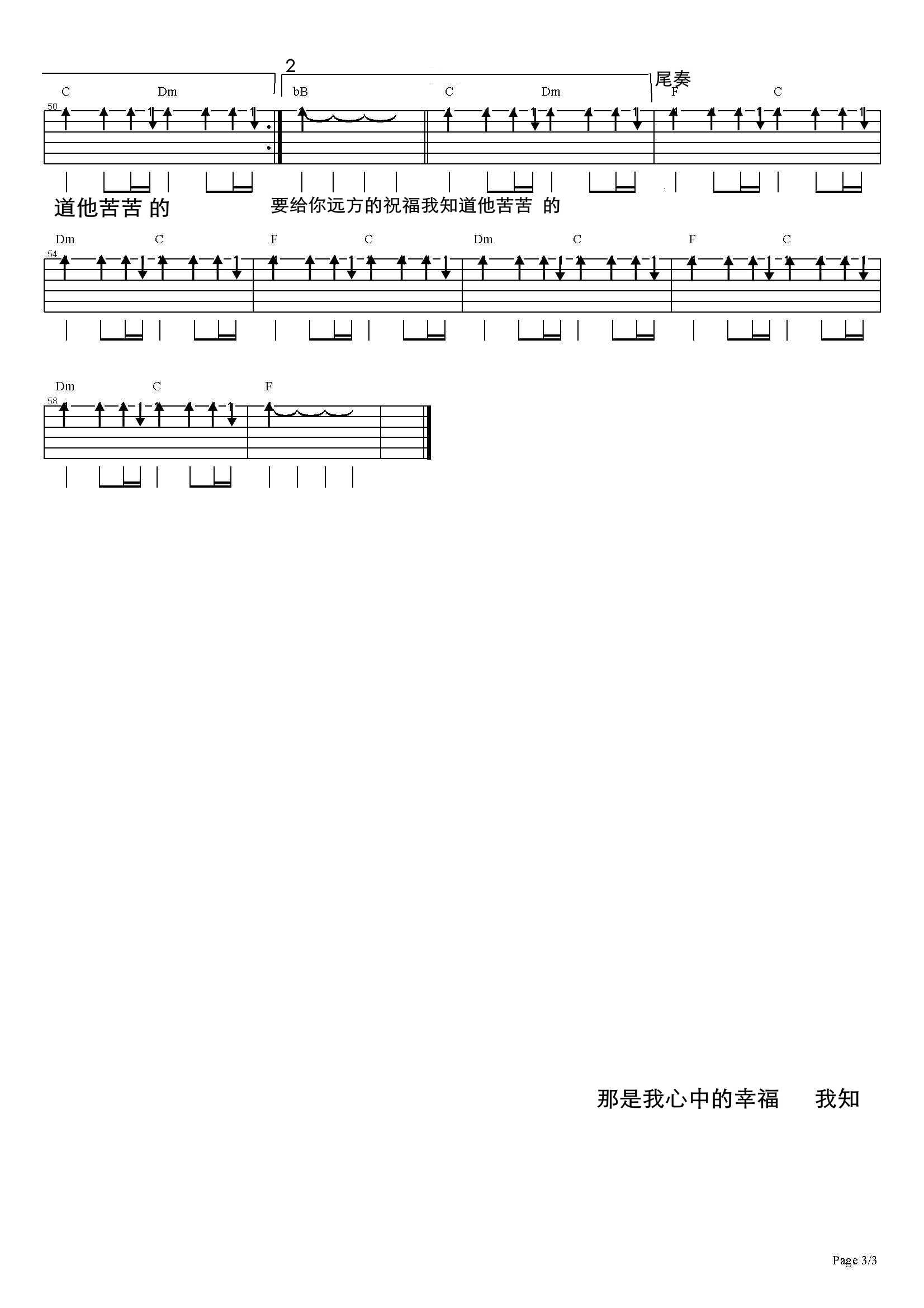我会好好的吉他谱_3
