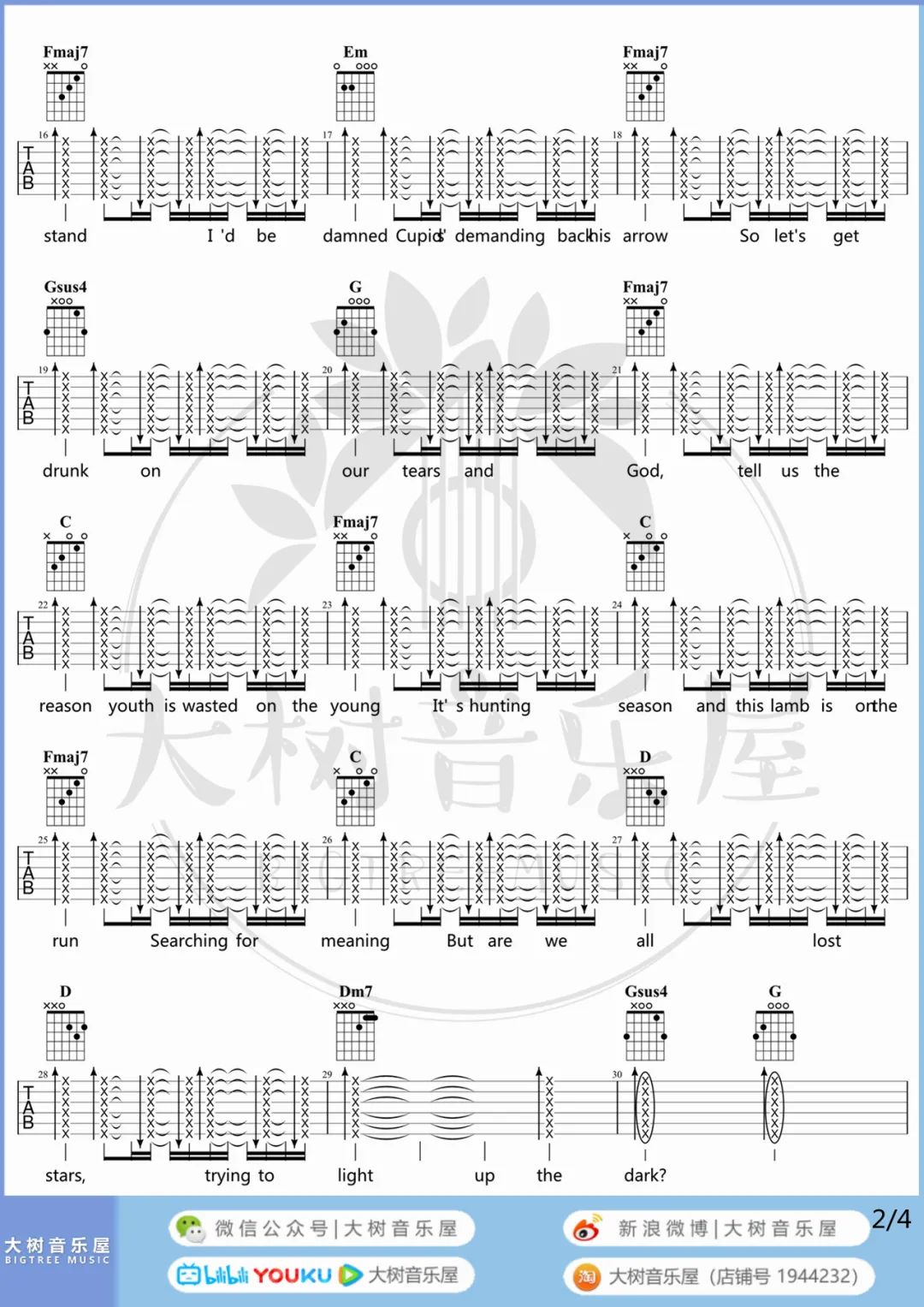 Lost Stars吉他谱_2