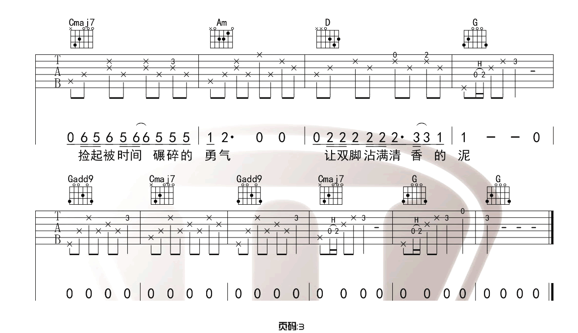 去大理吉他谱_3