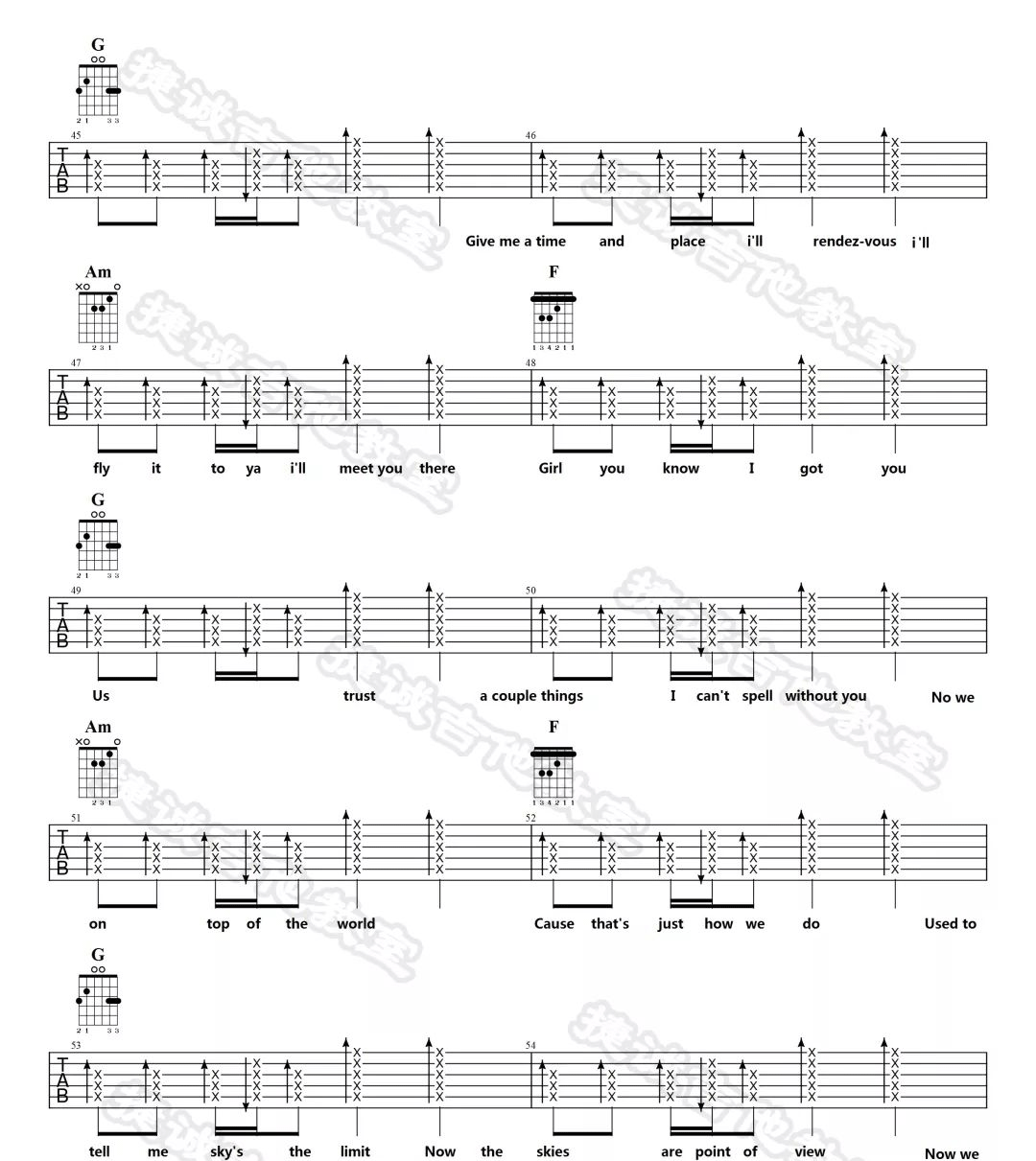 As Long As You Love Me吉他谱_5