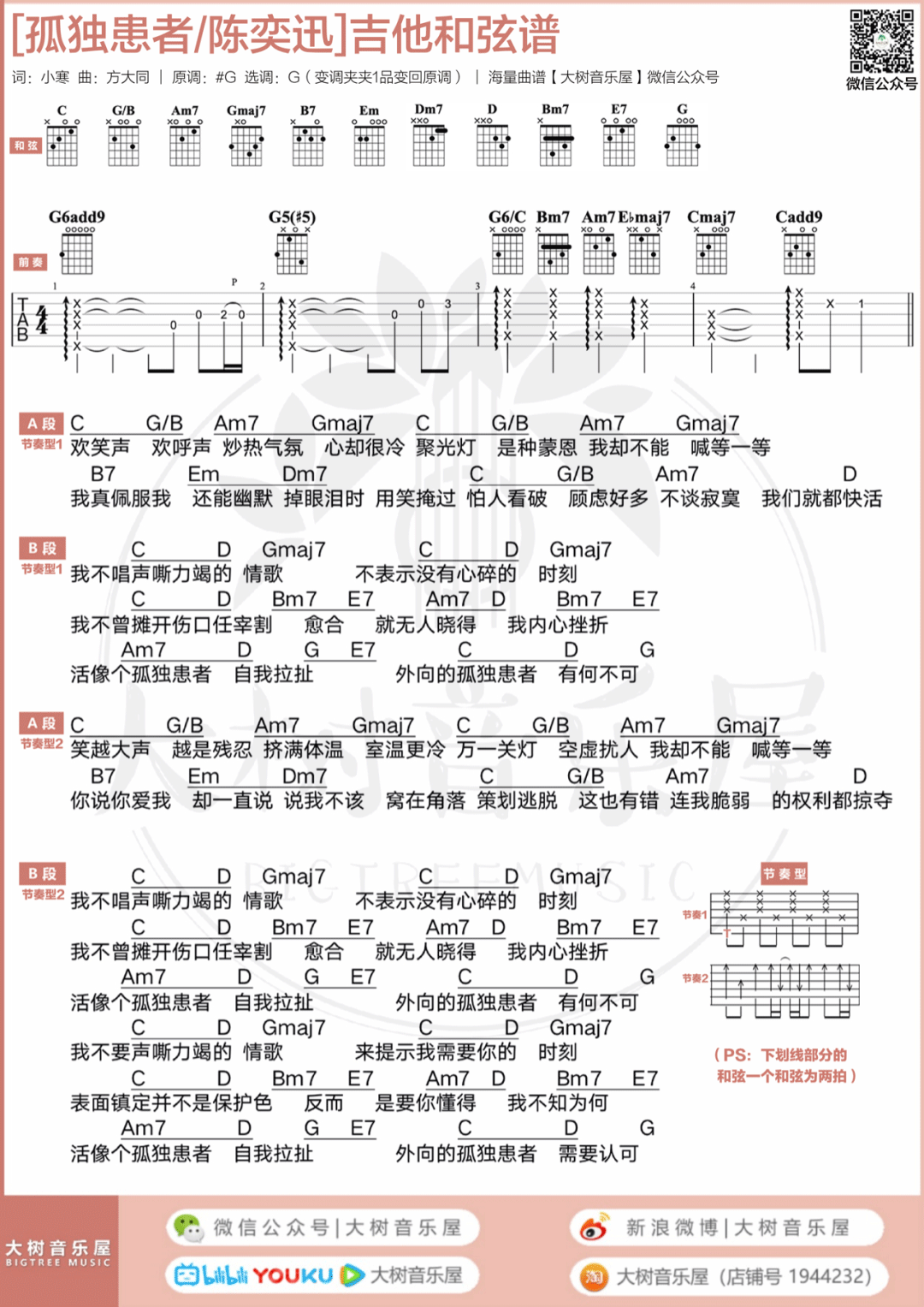 孤独患者吉他谱_3