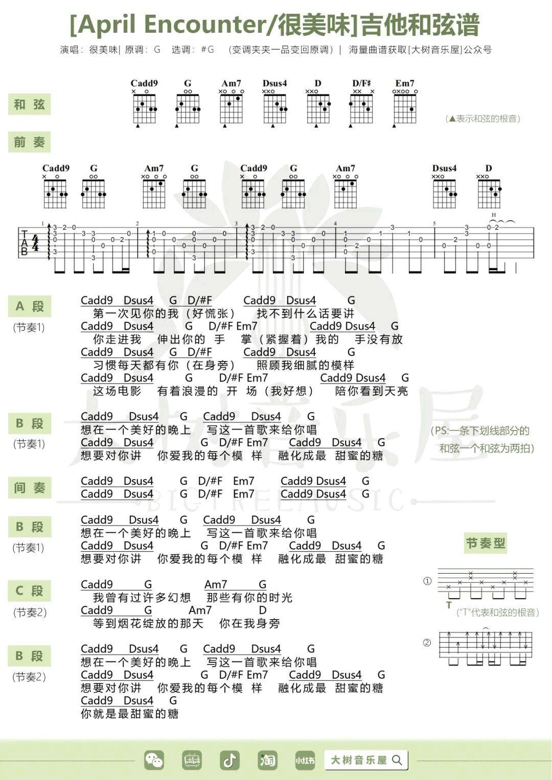 April Encounter吉他谱_4