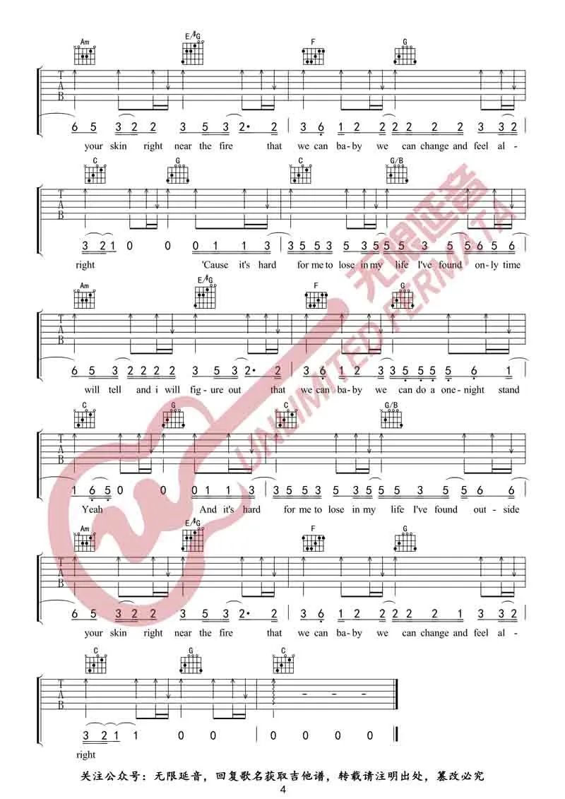 Free Loop吉他谱_4
