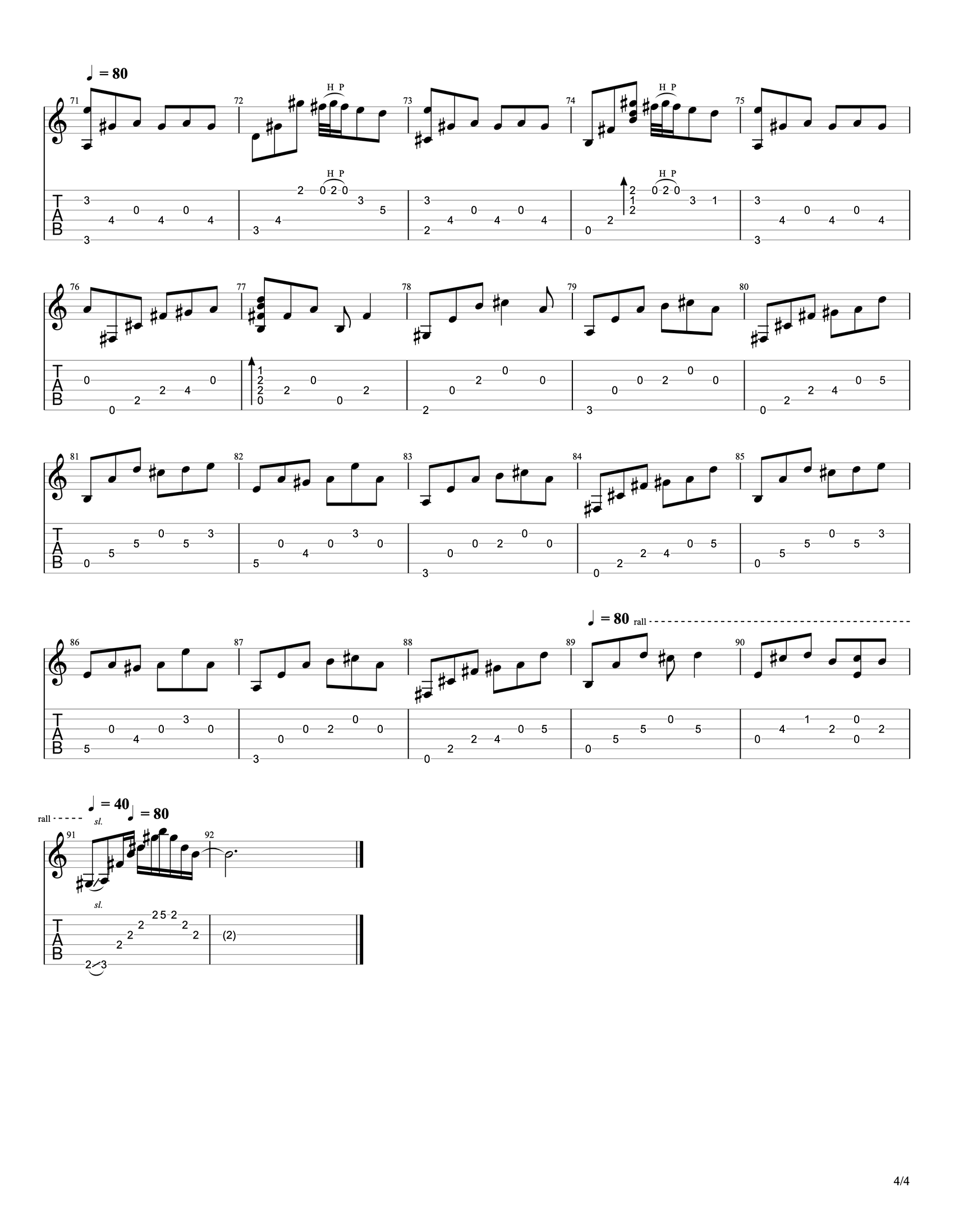 Moon River指弹吉他谱_4