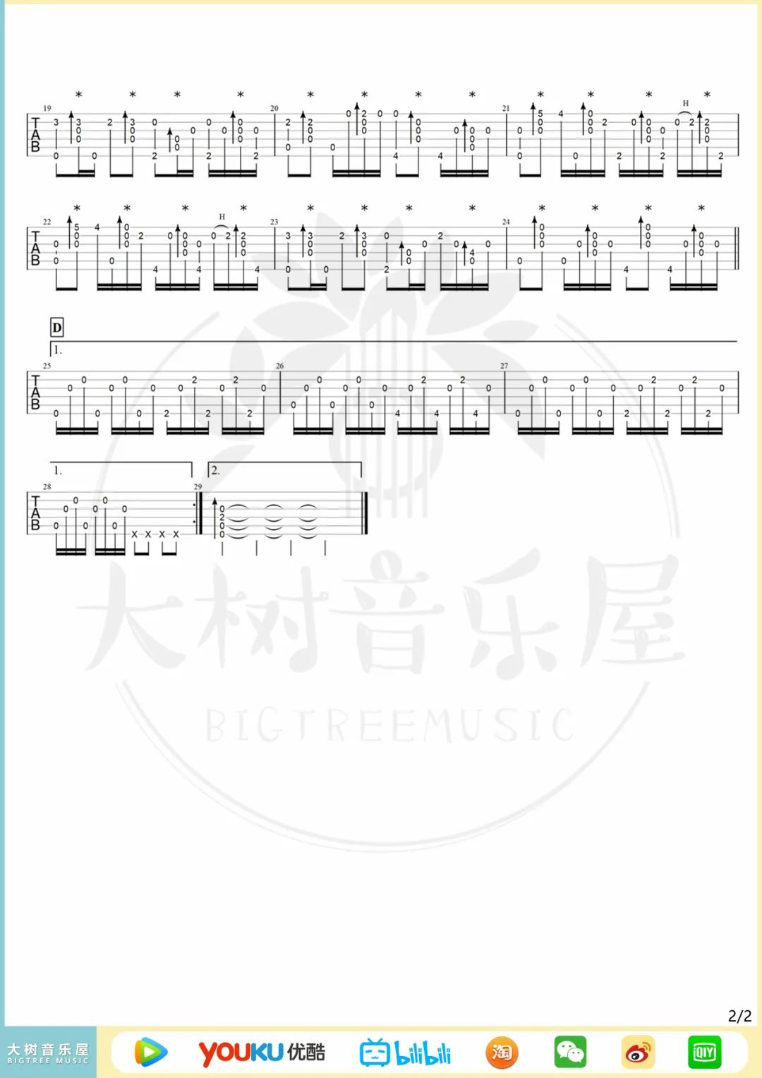 小城夏天指弹吉他谱_2