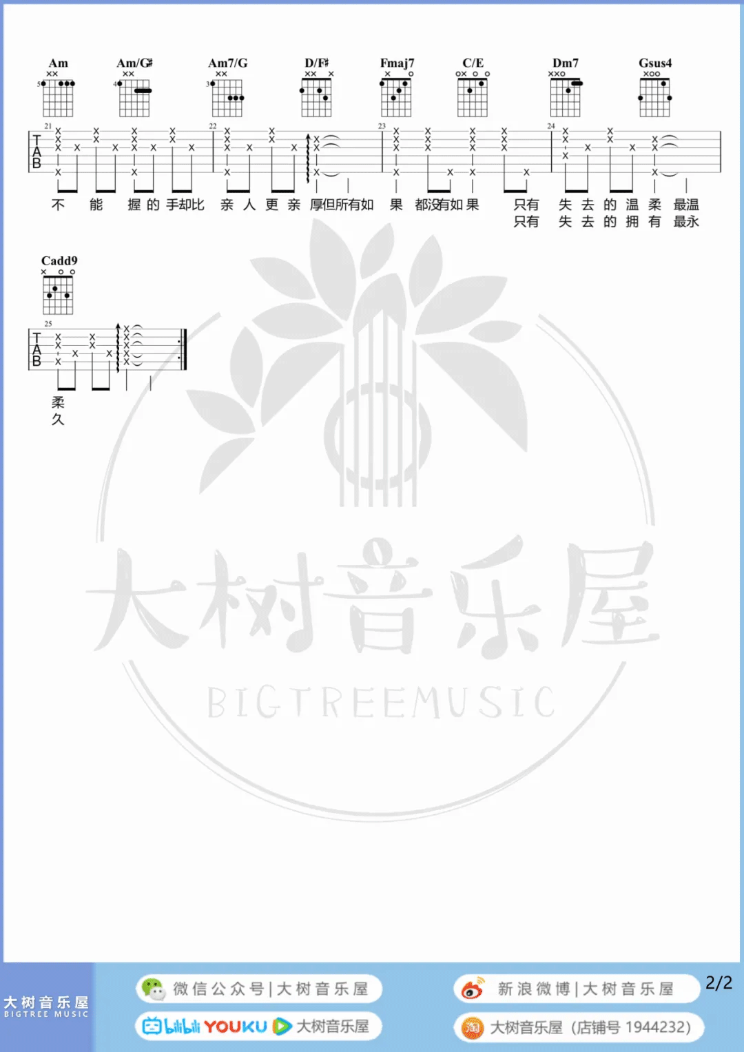 匿名的好友吉他谱_2