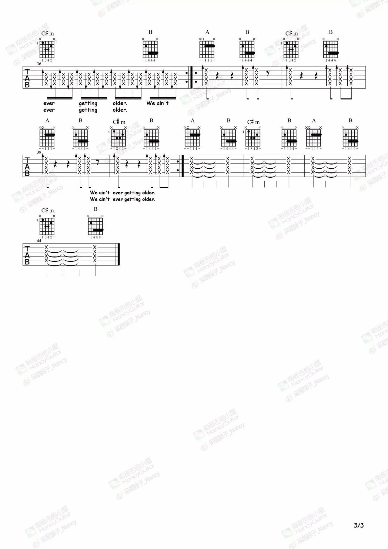 Closer吉他谱_3