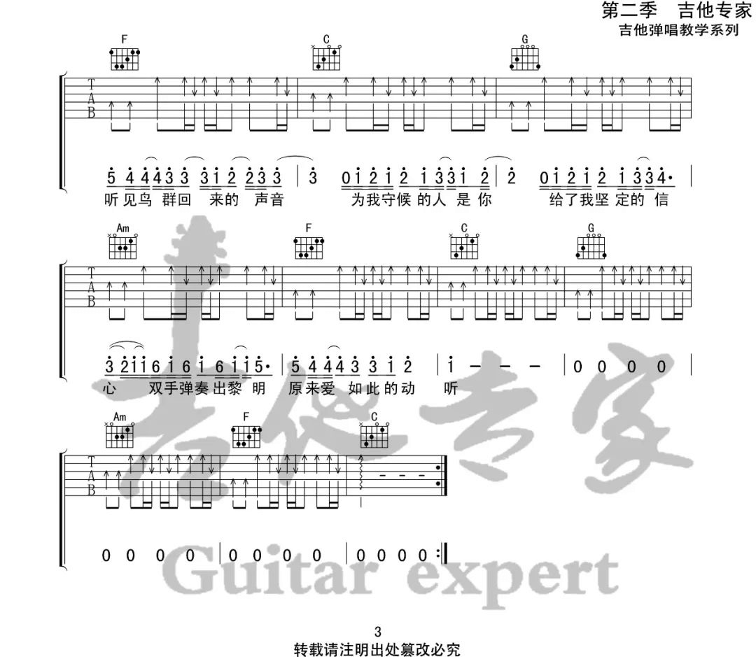 我是如此相信吉他谱_3