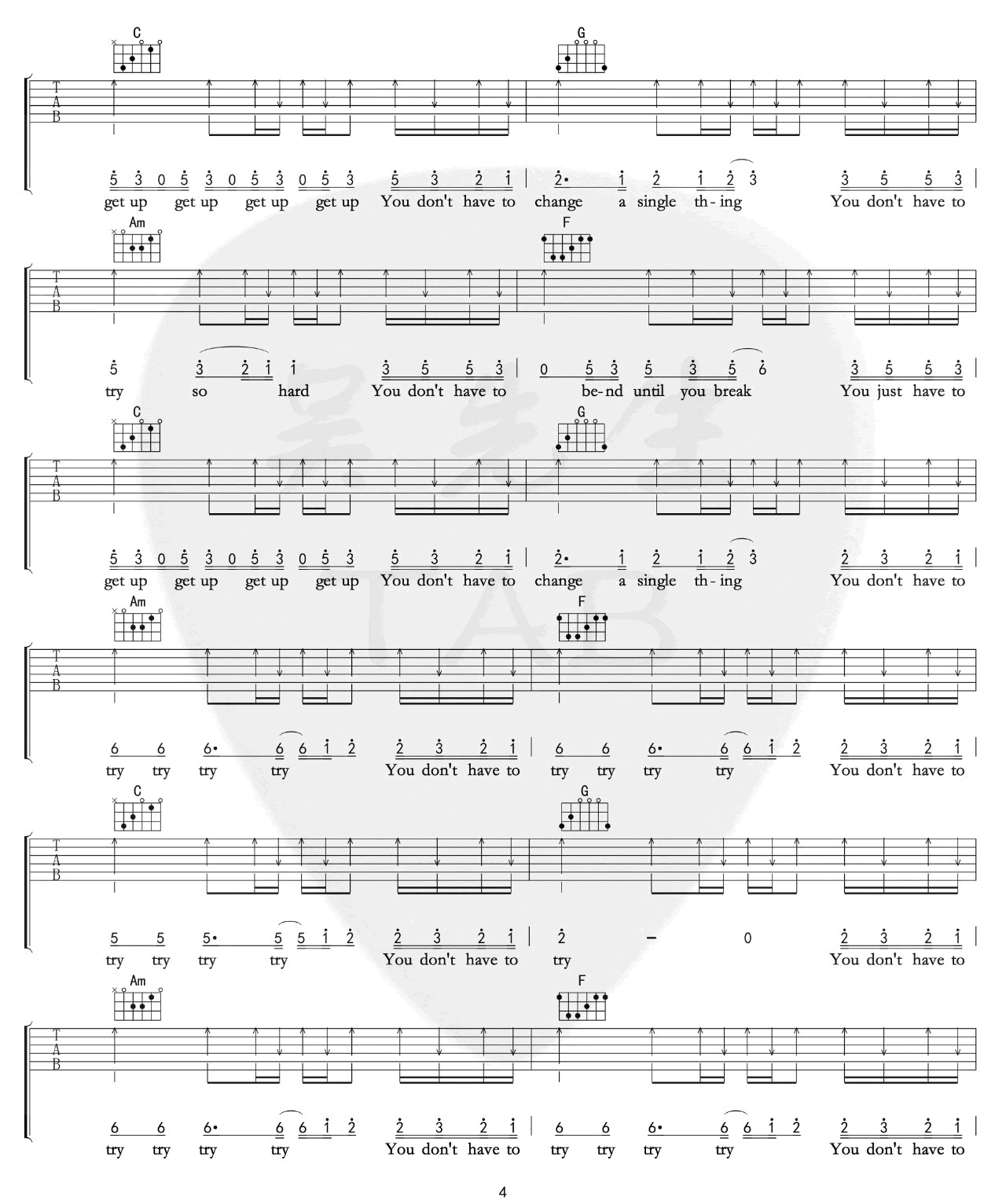 Try吉他谱_4