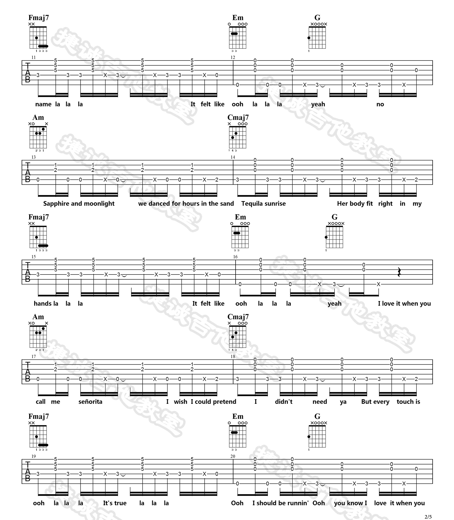 Senorita吉他谱_2