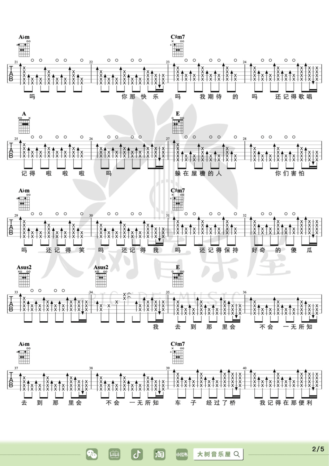 鲜花吉他谱_2