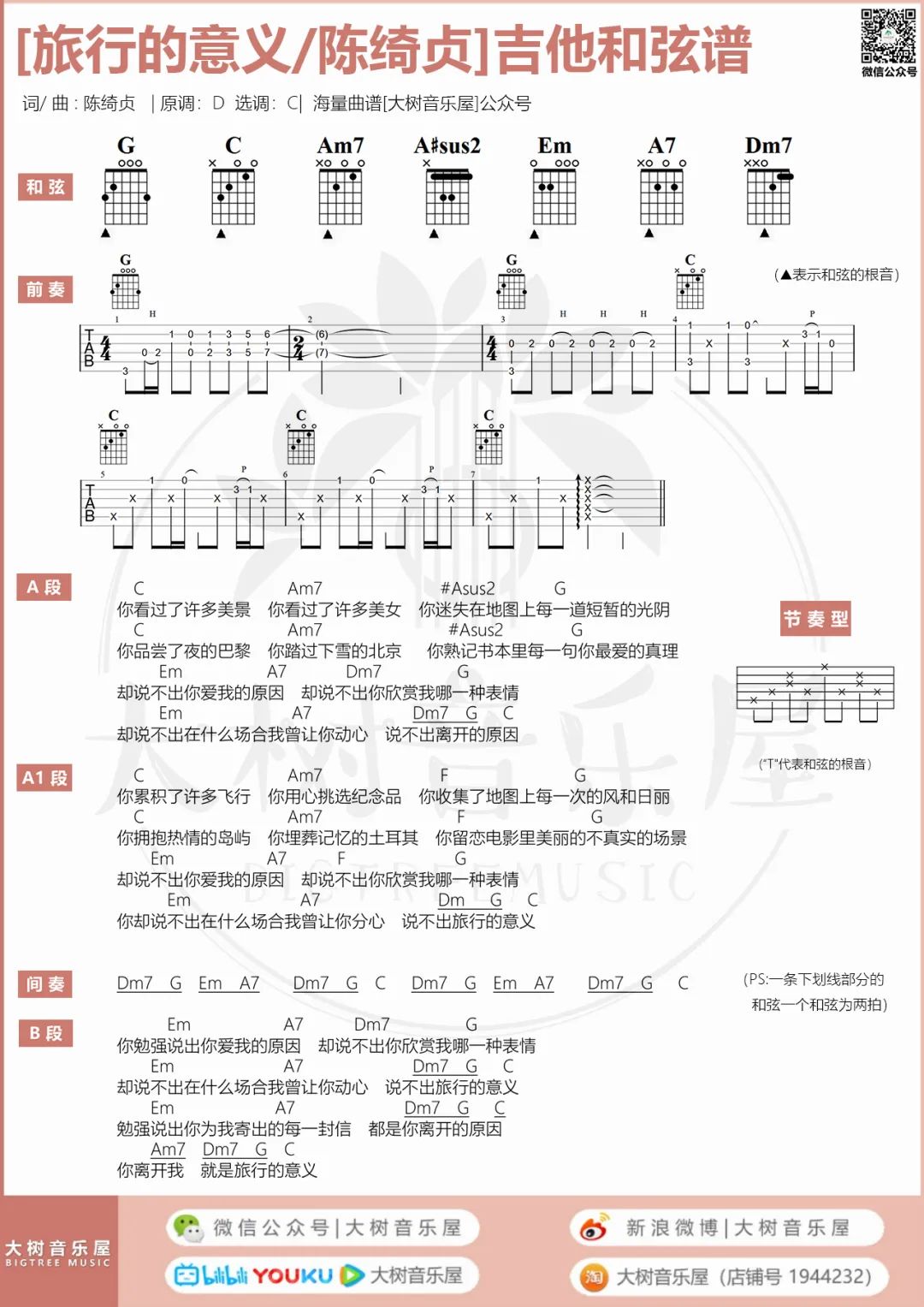 旅行的意义吉他谱_3