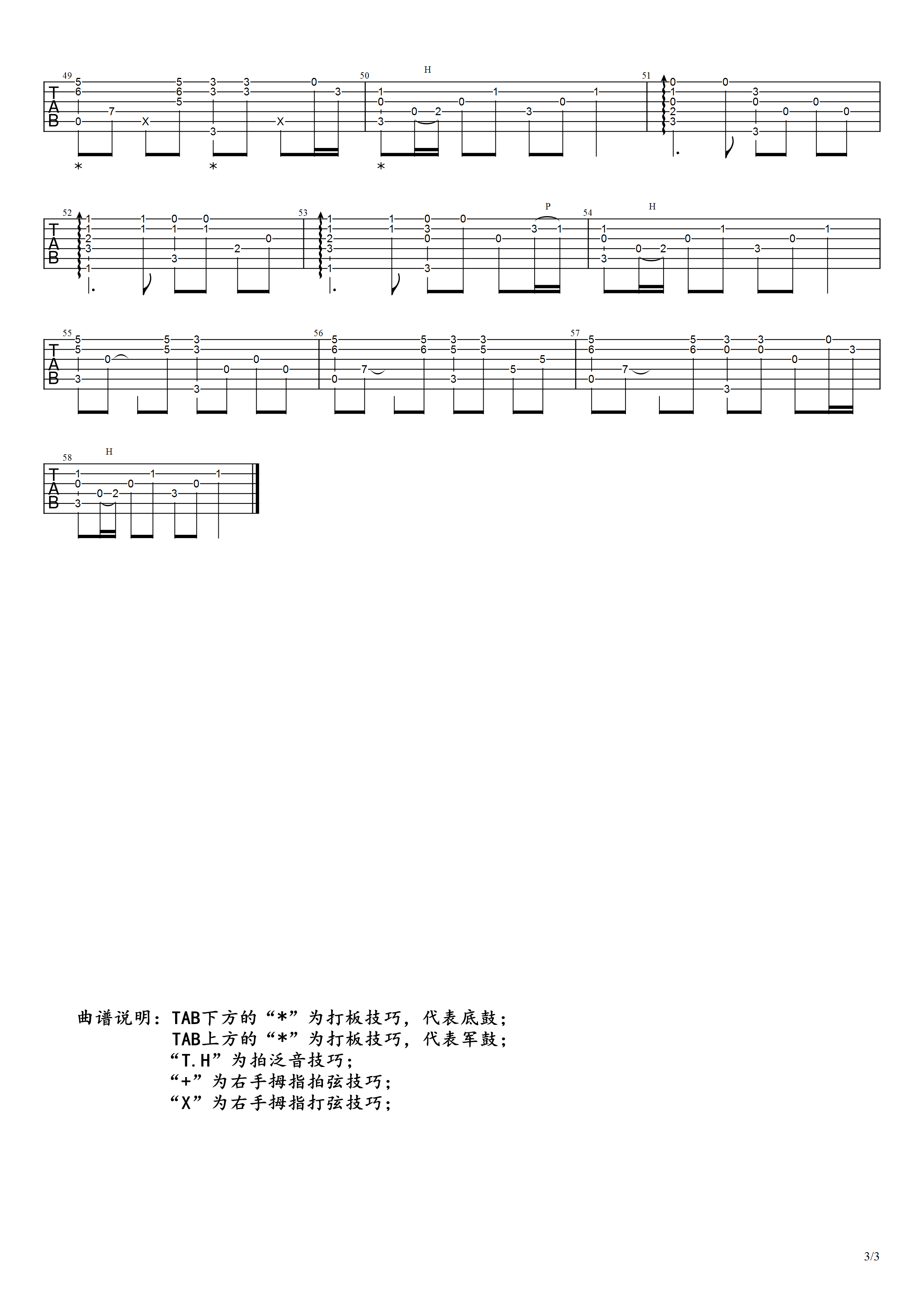 Amani指弹吉他谱_3