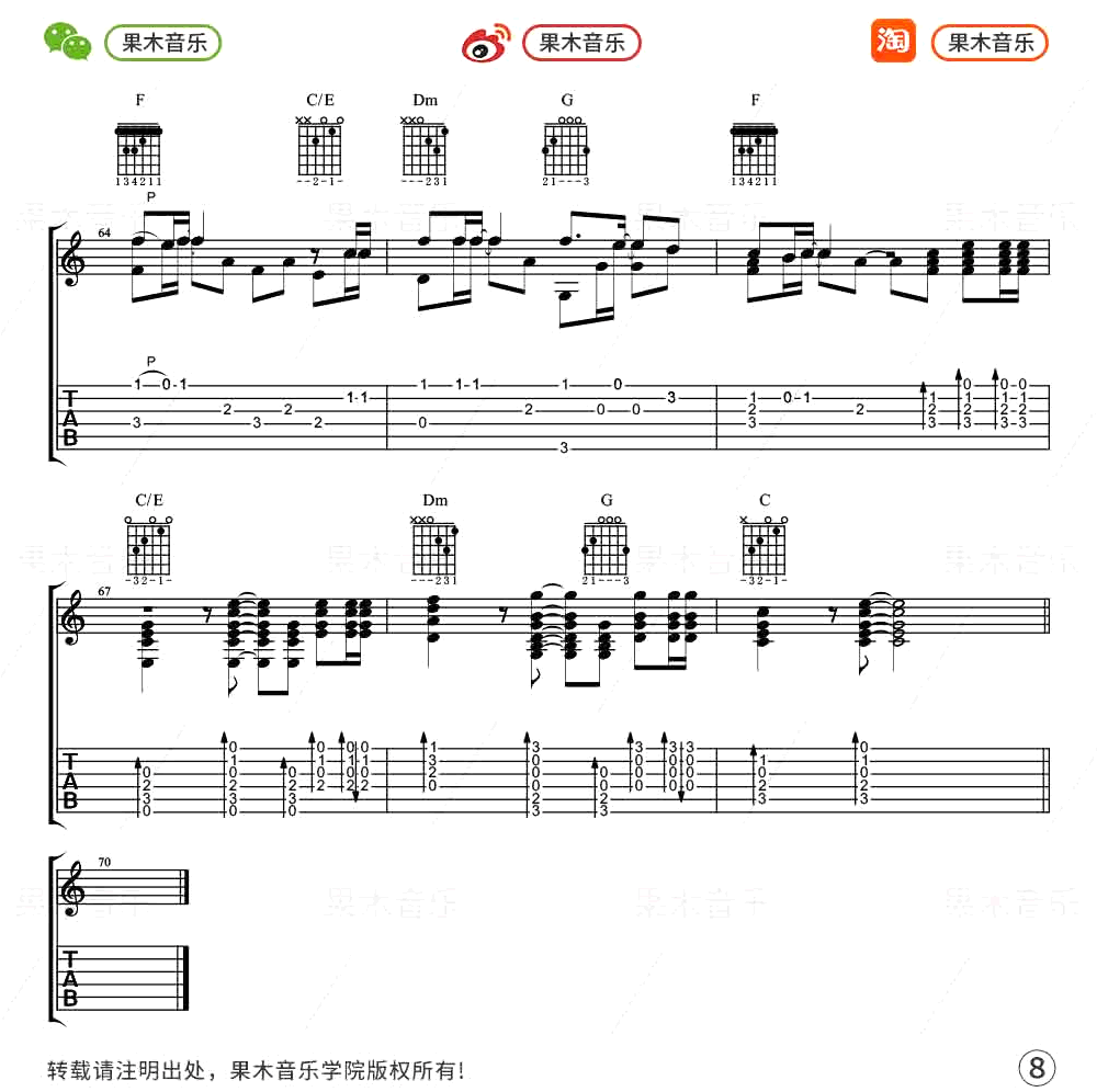 后来指弹吉他谱_8