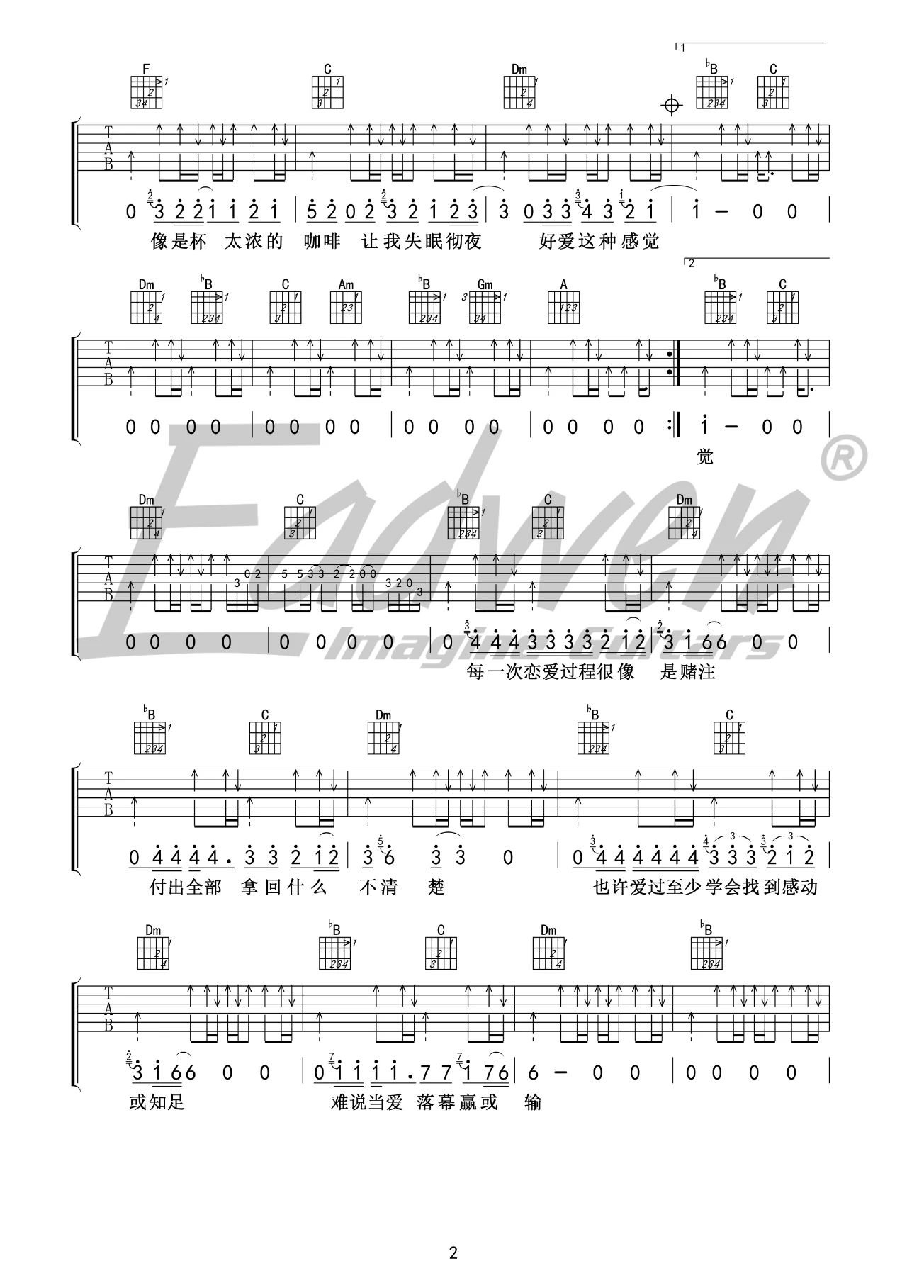 Dear John吉他谱_2
