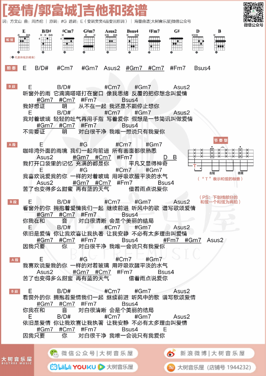爱情吉他谱_4