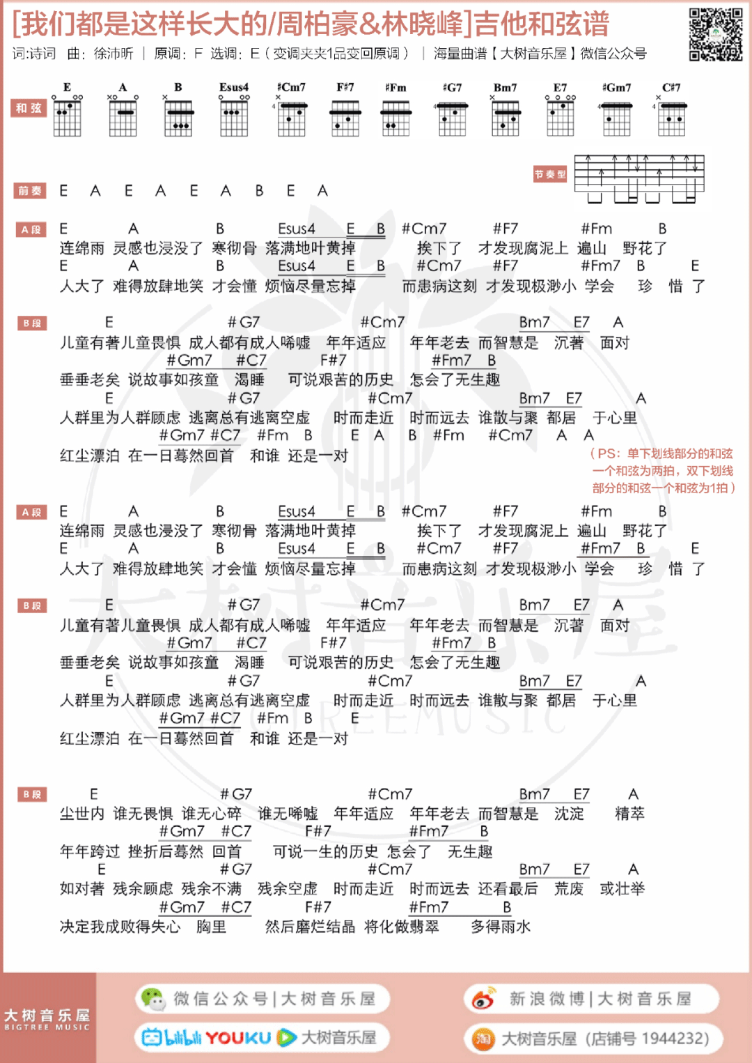 我们都是这样长大的吉他谱_5