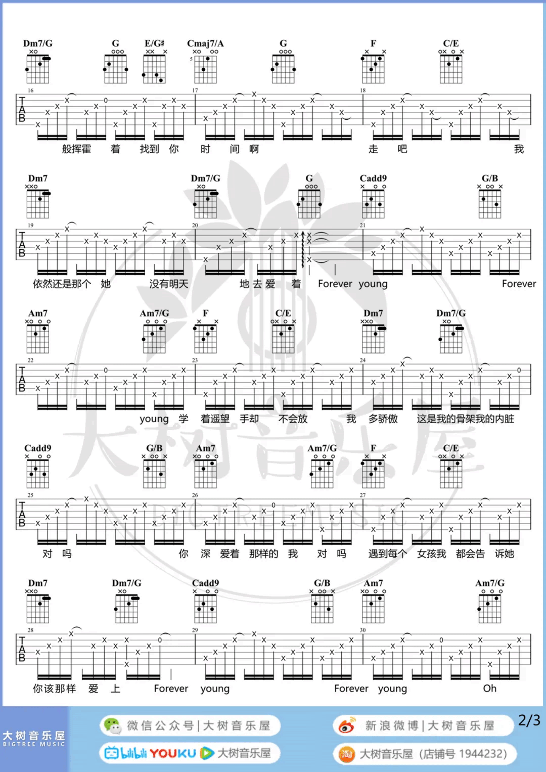 Forever Young吉他谱_2
