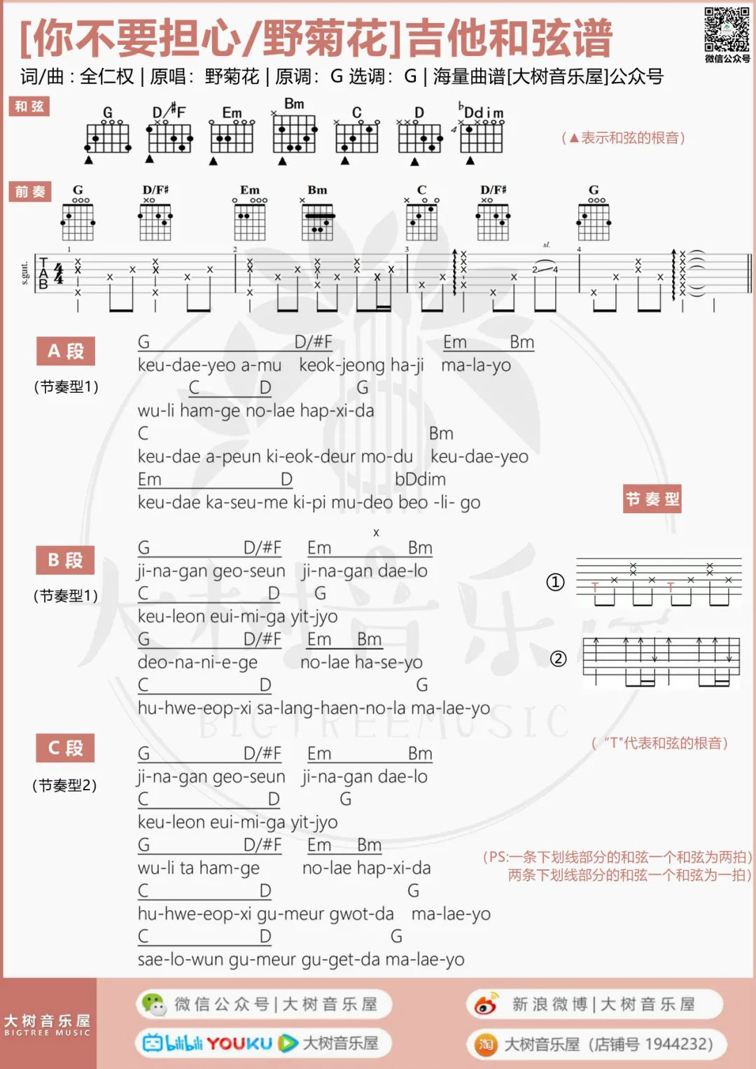 你不要担心吉他谱_5