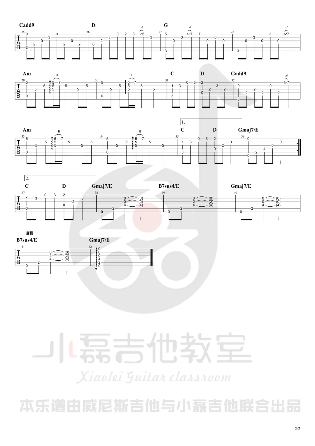 琵琶语指弹吉他谱_2