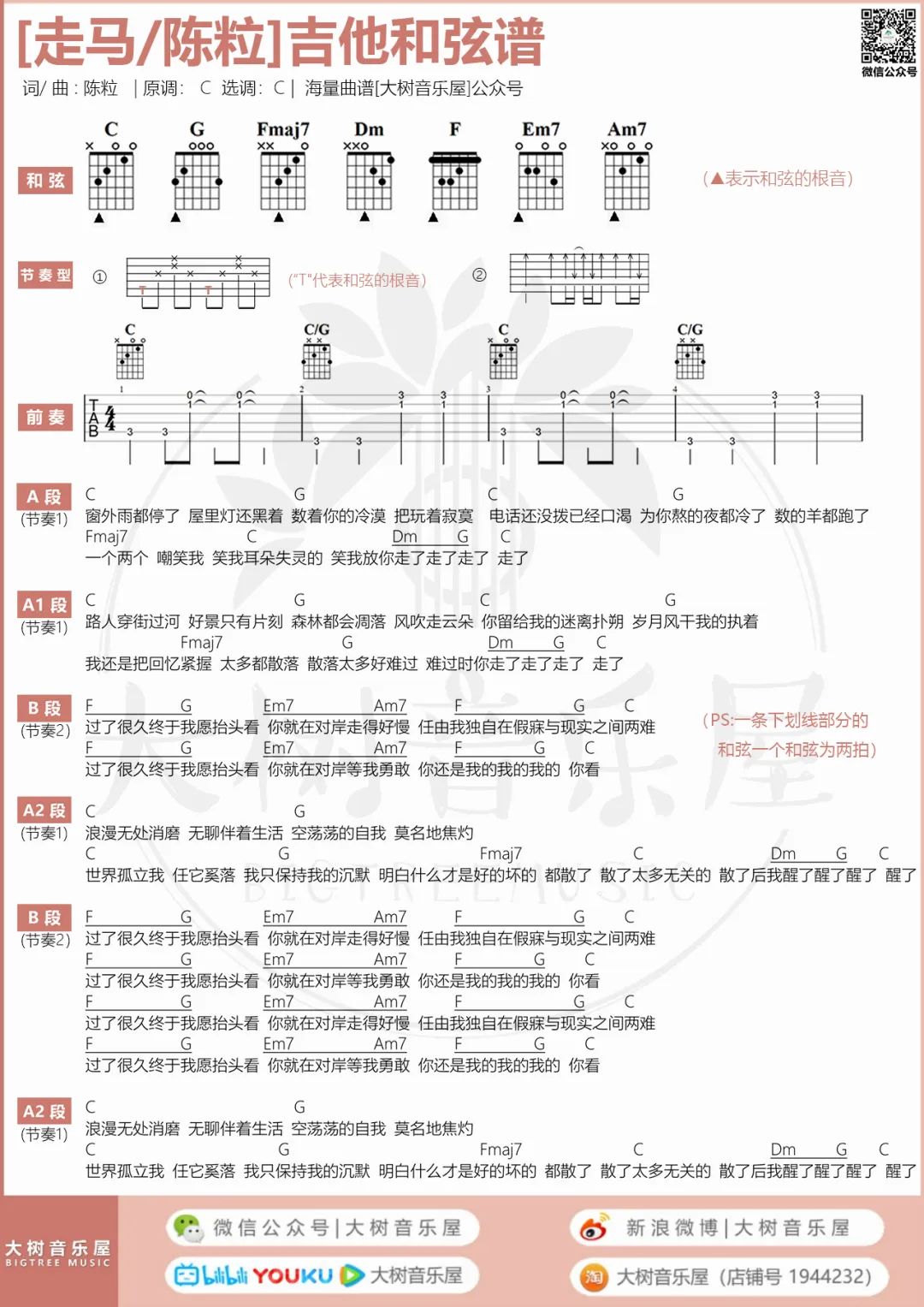 走马吉他谱_5