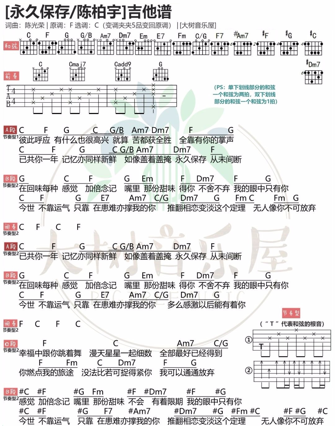 永久保存吉他谱_1