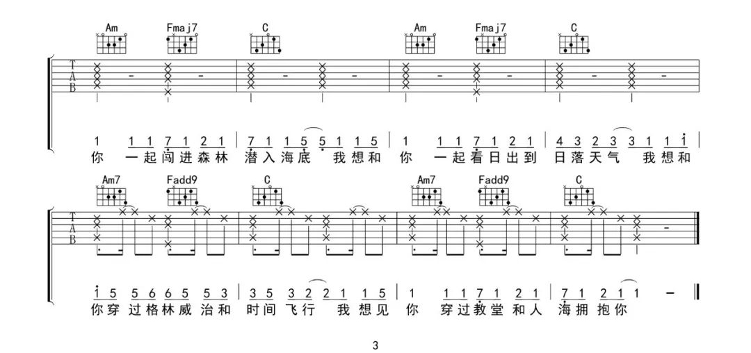 失眠飞行吉他谱_3