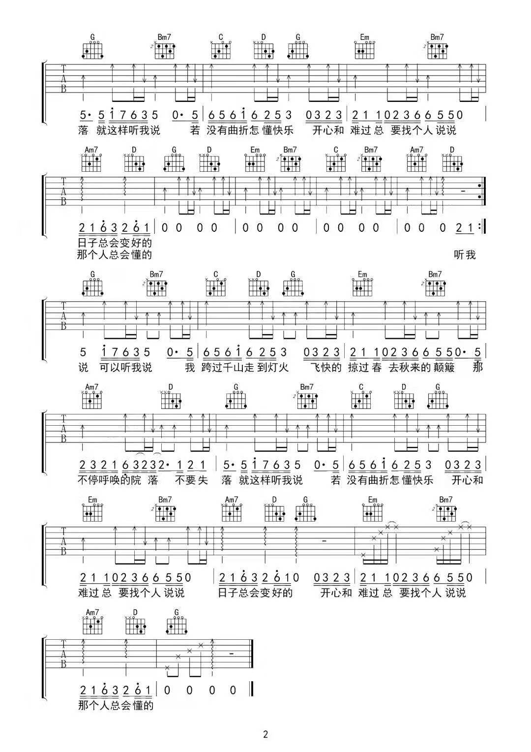 听我说吉他谱_2