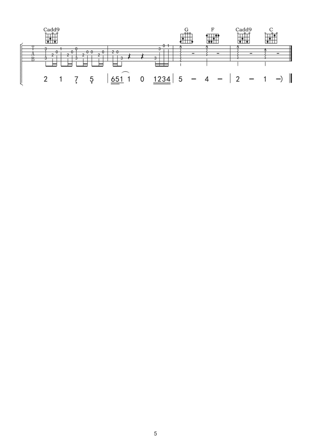 怎么了吉他谱_5